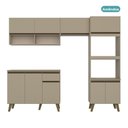 Ver imagem 4 de Armário de Cozinha Completa C Balcão Atlanta Essence Carraro Amêndoa