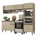 Ver imagem 3 de Armário de Cozinha Completa C Balcão Atlanta Essence Carraro Amêndoa