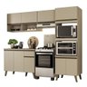 Armário de Cozinha Completa C Balcão Atlanta Essence Carraro Amêndoa - 3