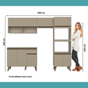 Ver imagem 7 de Armário de Cozinha Completa C Balcão Atlanta Essence Carraro Amêndoa