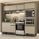 Ver imagem 1 de Armário de Cozinha Completa C Balcão Atlanta Essence Carraro Amêndoa