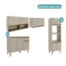 Armário de Cozinha Completa C Balcão Atlanta Essence Carraro Amêndoa - 8