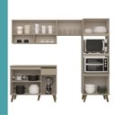 Ver imagem 6 de Armário de Cozinha Completa C Balcão Atlanta Essence Carraro Amêndoa