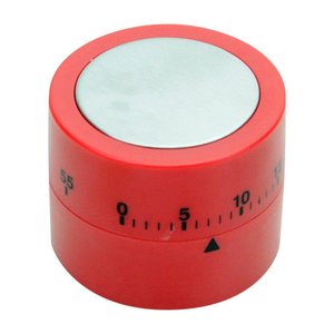 Timer de Cozinha 6,5 Cm Linha Essencialy Cor Vermelho/Cinza Moda do Chef