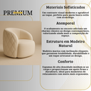Ver imagem 6 de Poltrona Estofada Orgânica Redonda Confortável Moderna em Bouclé Bege P/ Sala Luxo Recepção Hall
