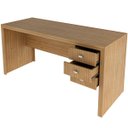 Ver imagem 2 de Mesa para Escritório Reversível 155 Cm 3 Gavetas Amêndoa