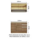 Ver imagem 4 de Armário de Cozinha Compacta 120cm Rustic Glamy Madesa 02