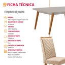 Ver imagem 6 de Mesa de Jantar Copper 120cm Madeira Tampo Vidro Canto Copo com 4 Cadeiras Lira