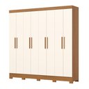 Ver imagem 4 de Guarda Roupa Roupeiro Casal Prime B51 Briz 8 Portas 4 Gavetas Cinamomo Off White Henn