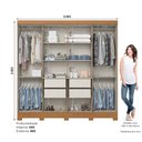 Ver imagem 2 de Guarda Roupa Roupeiro Casal Prime B51 Briz 8 Portas 4 Gavetas Cinamomo Off White Henn