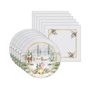 Ver imagem 1 de Kit Sousplat + Guardanapo Natal Inverno - 6 Peças - sem Base