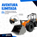 Ver imagem 2 de Trator Pá Carregadeira Mecânica Agrícola Enchedeira Infantil Concha Mini Miniatura Articulado Crian