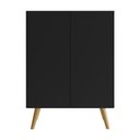 Ver imagem 6 de Gabinete Banheiro 2 Portas Retrô 63cm Multimóveis V5006 Preto/Natural