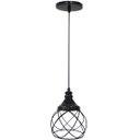 Ver imagem 1 de Pendente Aramado Esfera Balonê Preto Lustre Luminária Teto Regulável Sala Cozinha Industrial Agp Agp
