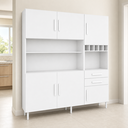 Ver imagem 2 de Kit Cozinha Lisboa 6 Portas 2 Gavetas Formimóveis Cor Branco