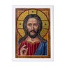 Lindo quadro jesus cristo bizantino 24x33cm brc8086 - 1