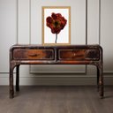 Ver imagem 2 de Quadro Moldura Dourada Flor Cor Vinho 33x24cm:com Acetato