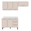 Ver imagem 2 de Cozinha Completa Amara 6 Portas 3 Gavetas 40250087 Branco/creme - Politorno