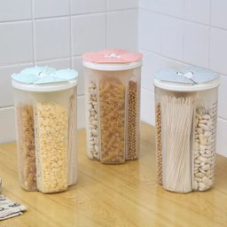 Pote de Armazenamento Plástico com 4 Divisórias - 2,8 Litros - 6