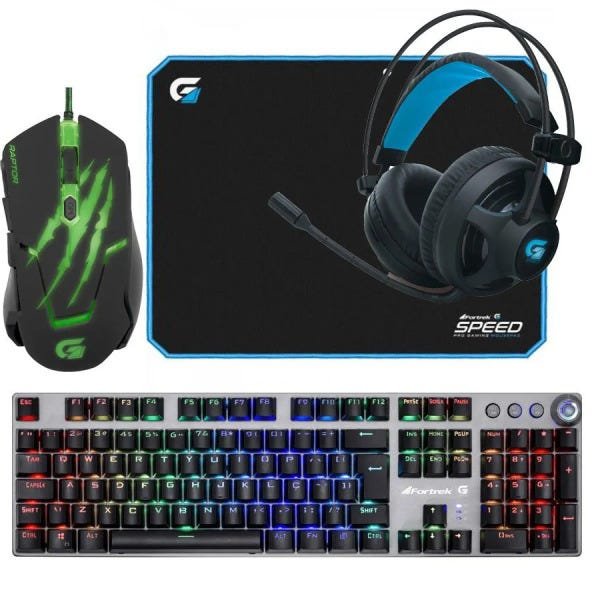 Kit Gamer Mouse Raptor Mouse Pad 101 headset gamer H2 Teclado mecanico ...