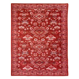 Tapete Sala Funcional Oriental 100X150 Cm Tipo Belga Vermelho - 2