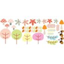 Ver imagem 2 de Adesivo de Parede Padrões Folhas Natureza colorida