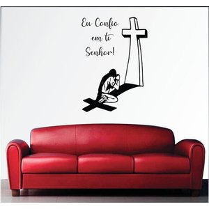 Adesivo de Parede Frase Eu confio em ti senhor - Frases Biblicas - Orações