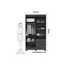 Ver imagem 2 de Guarda Roupa Solteiro 4 Portas e 3 Gavetas C- Espelho Débora Nature-off White - Acp