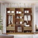 Ver imagem 1 de Closet Casal Encanto 4 Gavetas 5 Prateleiras Mdf Imbuia