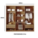 Ver imagem 2 de Closet Casal Encanto 4 Gavetas 5 Prateleiras Mdf Imbuia