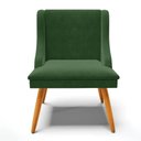 Ver imagem 4 de Cadeira Estofada para Sala de Jantar Pés Palito Lia Suede Verde - Ibiza