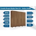 Ver imagem 6 de Guarda Roupa 8 Portas e 4 Gavetas C- Pés Master New 8.4 Jatobá-areia - Santos Andirá