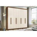 Ver imagem 1 de Guarda Roupa 8 Portas e 4 Gavetas C- Pés Master New 8.4 Jatobá-areia - Santos Andirá