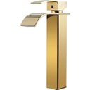 Ver imagem 1 de Torneira para banheiro cascata misturador monocomando alta Paraná Pingoo.casa - Dourado