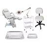 Kit Podologia Poltrona Hidráulica Mocho Carrinho Exaustor com Luminária Fiscomed - 1