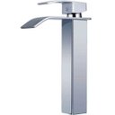 Ver imagem 1 de Torneira para banheiro cascata misturador monocomando alta Paraná Pingoo.casa - Cromado - Prata