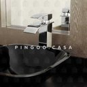 Ver imagem 2 de Torneira para banheiro cascata misturador monocomando alta Paraná Pingoo.casa - Cromado - Prata