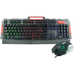 Kit Gamer Teclado e Mouse Semimecânico com Iluminação Led e Acabamento em Metal Exbom BK-G3000 - 1