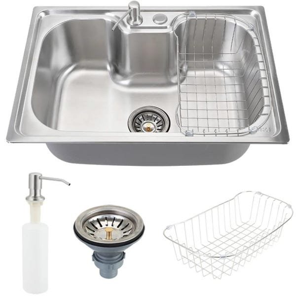 Cuba para Cozinha Gourmet Pia Aço Inox com Acessórios Carajás Pingoo.casa
