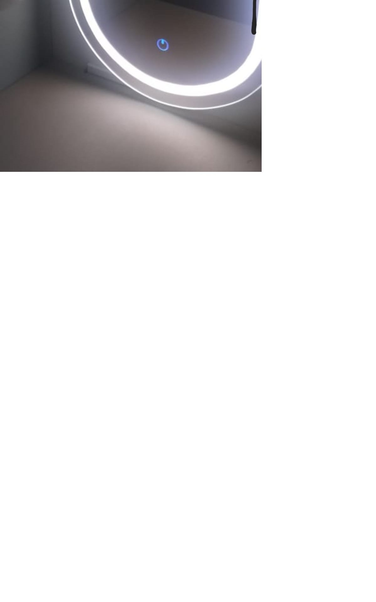 Espelho Redondo com Luz de Led 60cm Touch Screen Branco Quente - 3