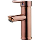 Ver imagem 1 de Torneira para banheiro cascata Misturador Monocomando Baixa Xingu Pingoo.casa - Dourado Rose