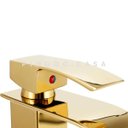 Ver imagem 3 de Torneira para banheiro cascata Misturador Monocomando Baixa Paraná Pingoo.casa - Dourado