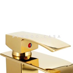 Torneira para banheiro cascata Misturador Monocomando Baixa Paraná Pingoo.casa - Dourado - 3