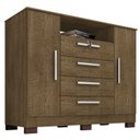 Ver imagem 1 de Comoda Rack 2p 4g Madri 121 Cm Malbec Incp