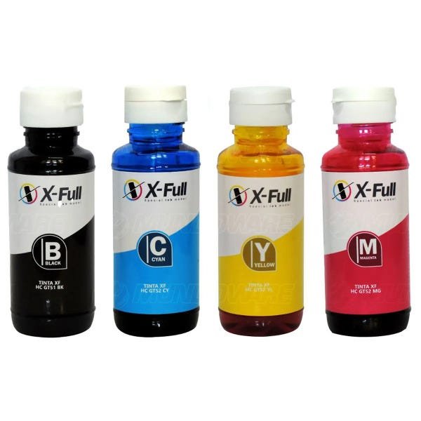 Kit 4 Cores de Tinta X-Full Ultra Compatível para Impressora HP InkTank 315 316 319 410 415 416 419 - 2