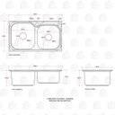 Ver imagem 5 de Cuba para cozinha gourmet pia dupla aço inox com acessórios Ticunas Pingoo.casa