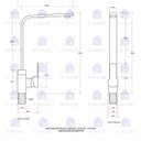 Ver imagem 6 de Torneira para cozinha gourmet Misturador Monocomando Tapajós Pingoo.casa - Dourado