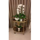 Ver imagem 5 de Carrinho Oval Decorativo Bebidas Chá Bar Luxo em Metal