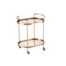 Carrinho Oval Decorativo Bebidas Chá Bar Luxo em Metal - 2