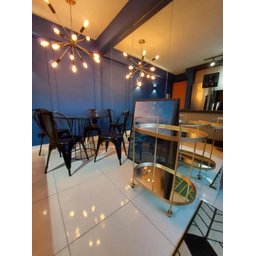 Carrinho Oval Decorativo Bebidas Chá Bar Luxo em Metal - 3